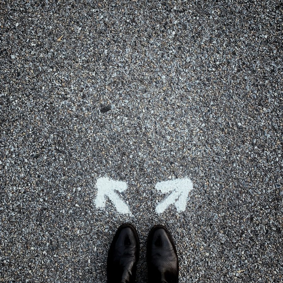 a person standing in the middle of a street